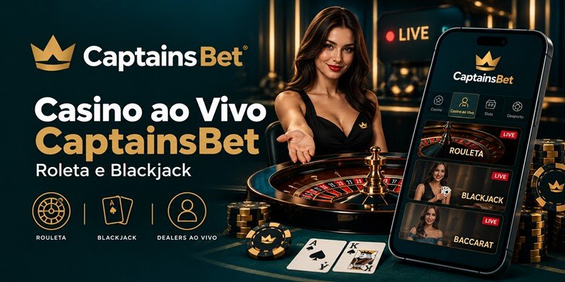 Casino ao Vivo CaptainsBet — Roleta e Blackjack