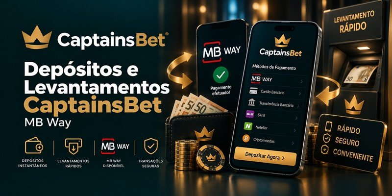 Depósitos e Levantamentos CaptainsBet — MB Way